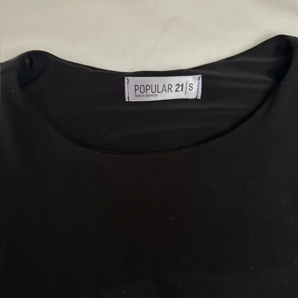 Black High Neck Sleeveless Bodysuit size Small - Picture 4 of 4